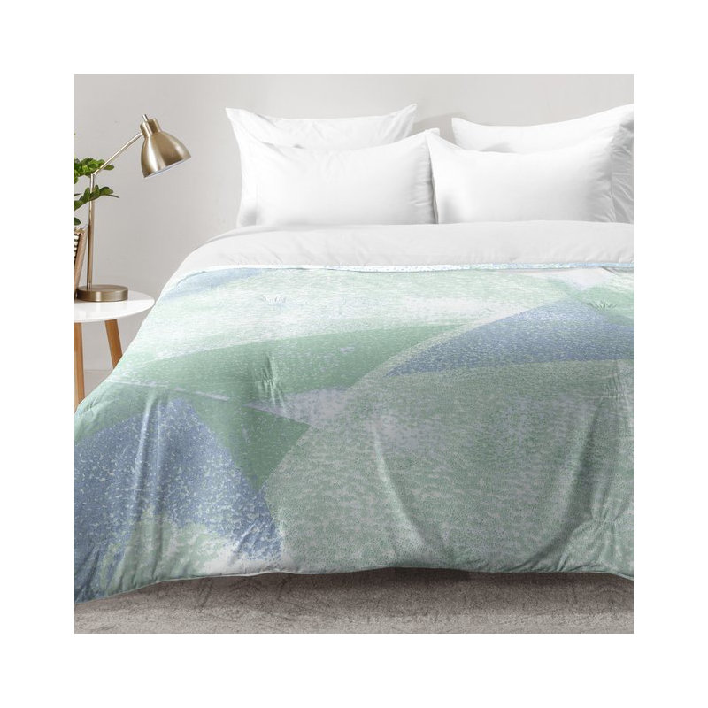Ensemble d'édredon Holistic, Édredon double / grand + 2 taies décoratives sta, Vert / Bleu