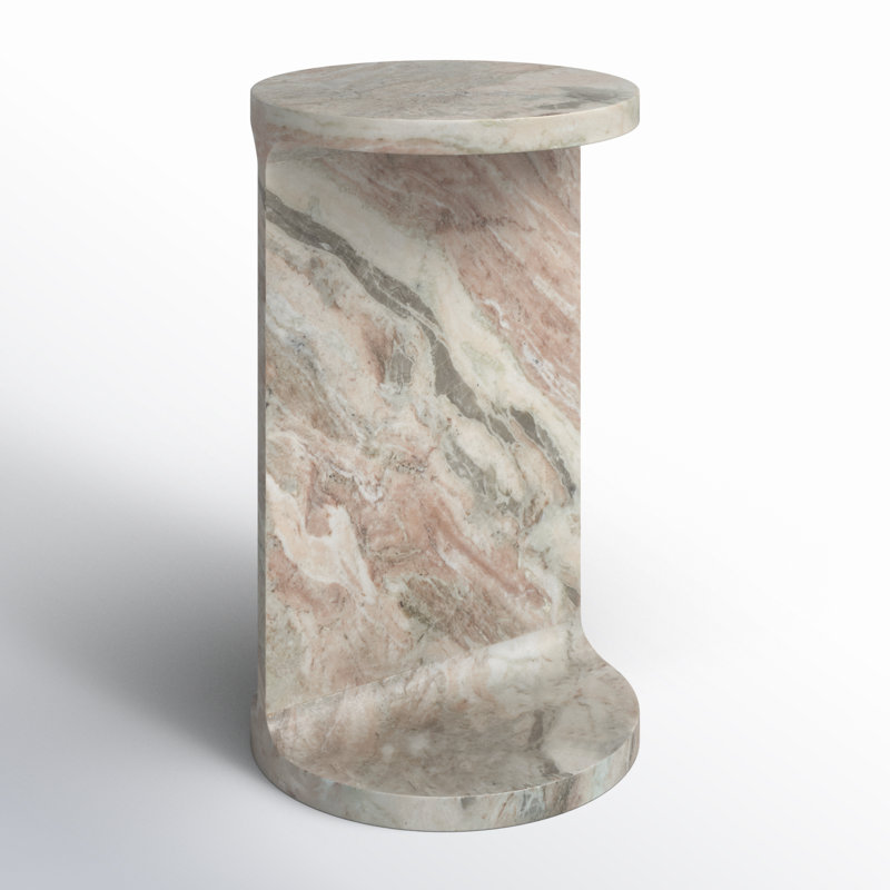 Hatteras Marble End Table, Brown