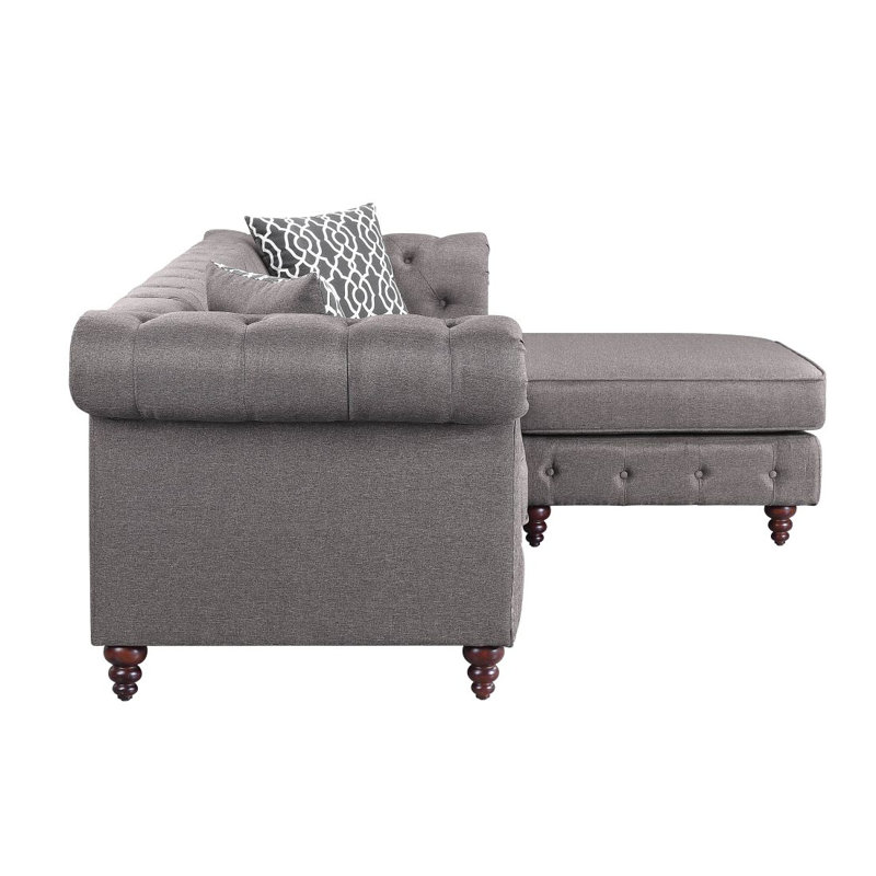 Canapé modulaire réversible Modern Canapé Waldina, Brun