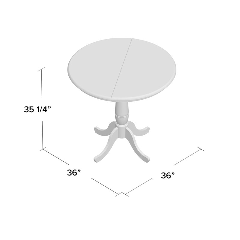Fabian Counter Height Solid Wood Dining Table, Heather Gray/White