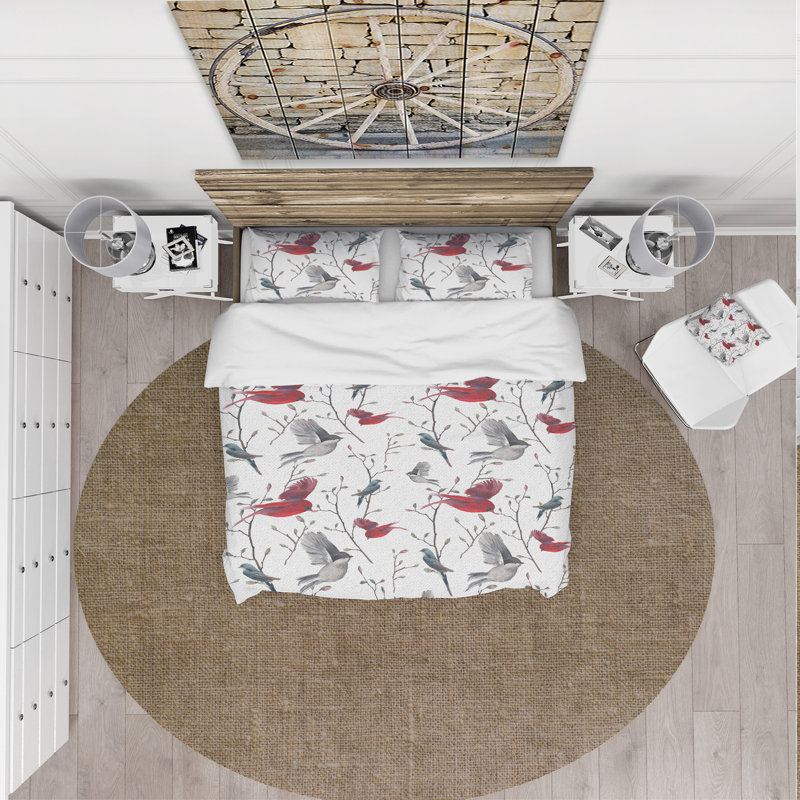 Ensemble de housse de couette campagne, Housse de couette très grand + 2 taies décoratives