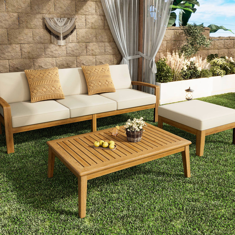 + Siège d'extérieur beige avec matériaux et coussins modulaires à eau confortables