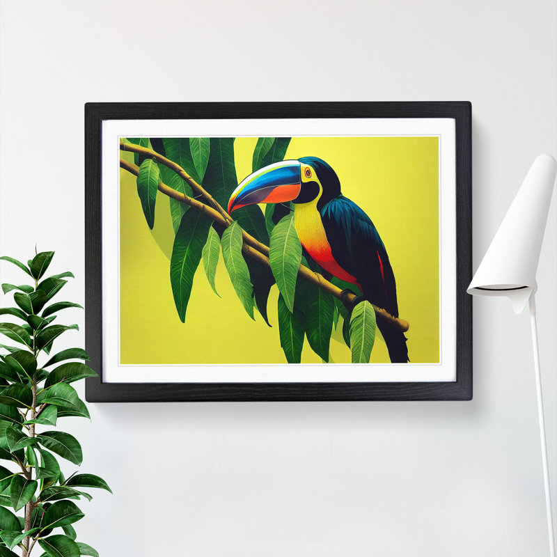 Incomparable Toucan Bird - Framed Print, Black, 34cm H x 46cm W x 2cm D