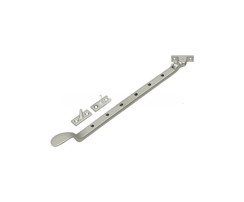 Colonial Casement Stay Adjuster, Brushed Nickel