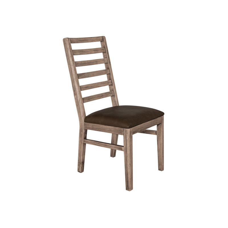 Chaise rembourrée en bois, Brun