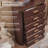 Fluted 6 Drawer Tall Dresser With Curved Profile  , 47.8" Tall Drawers With Reeded Texture, Gold Handles Storage Organizer Cabinet For Bedroom, Living Room, Entryway,Brown Oak-1057759084