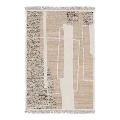 Rug & Kilim’S Flatweave Runner With Cream And Beige Geometric Patterns