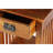 Spacious Mango Wood Telephone Stand with Slatted Side Panels, Brown