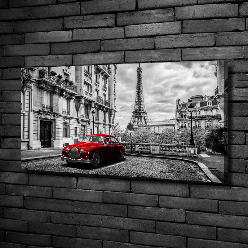 Red Limousine - Wrapped Canvas Print