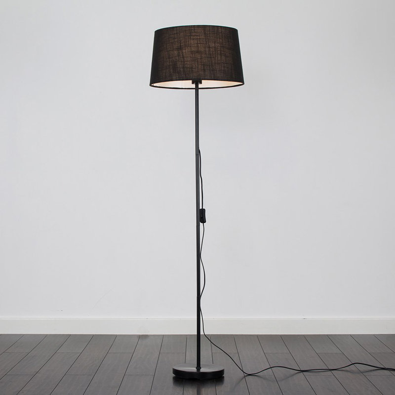 Bekbele 147cm Black Traditional Floor Lamp, Black, LED Bulb