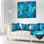 Cercles bleus - texture fractale - coussin abstrait imprimé-30618809-30618813