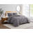 Truly Soft Pleated Dark Grey Full/Queen Comforter Set-1976712312-1976898544