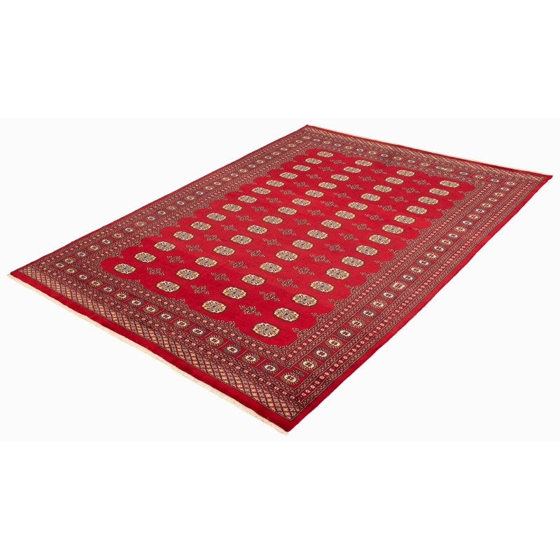 Tapis rouge foncé Finest Peshawar Bokhara 7 pi 11 po x 10 pi 7 po