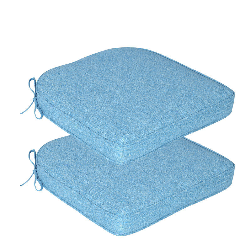 Outdoor Chair Seat Cushion, 18" W x 19" D, Lake Blue
