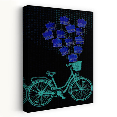 «Connaissances voyage bicyclette», impression d'art contemporain