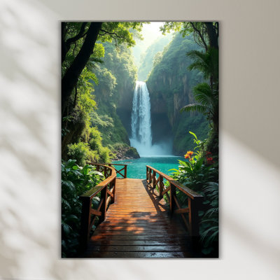 Art mural en verre trempé tropical