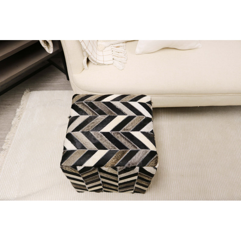 Pouf en cuir Chande
