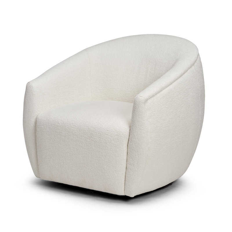 Fauteuil demi-tonneau pivotant rembourré Machayla