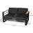 Seating With Black Finish And Weather- Properties Aluminum Cushions -