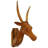 28" Brown Solid Wood Elk Head Hanging Dimensional Sculpture-590435422