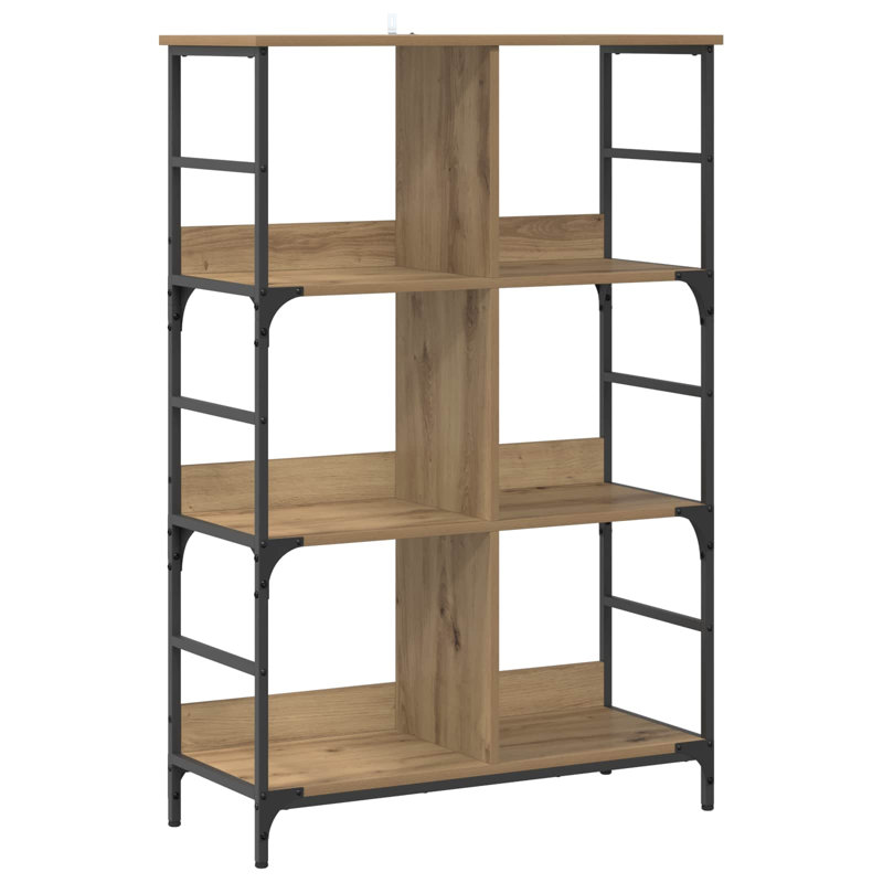 78.5 cm W Standard Bookcase, 117.5 cm H x 78.5 cm W x 33 cm D x, Artisan Oak