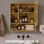 Wooden Bathroom Wall Storage Cabinet Organiser With Mirror