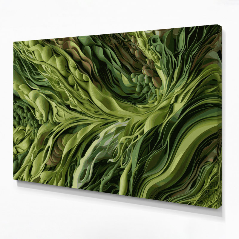 Art mural sur toile Biomorphic Abstraction 47, H 11 po x l 14 po