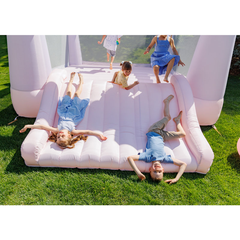 Bounceland Party Castle Daydreamer Cotton Candy Bounce House, Pastel Pink