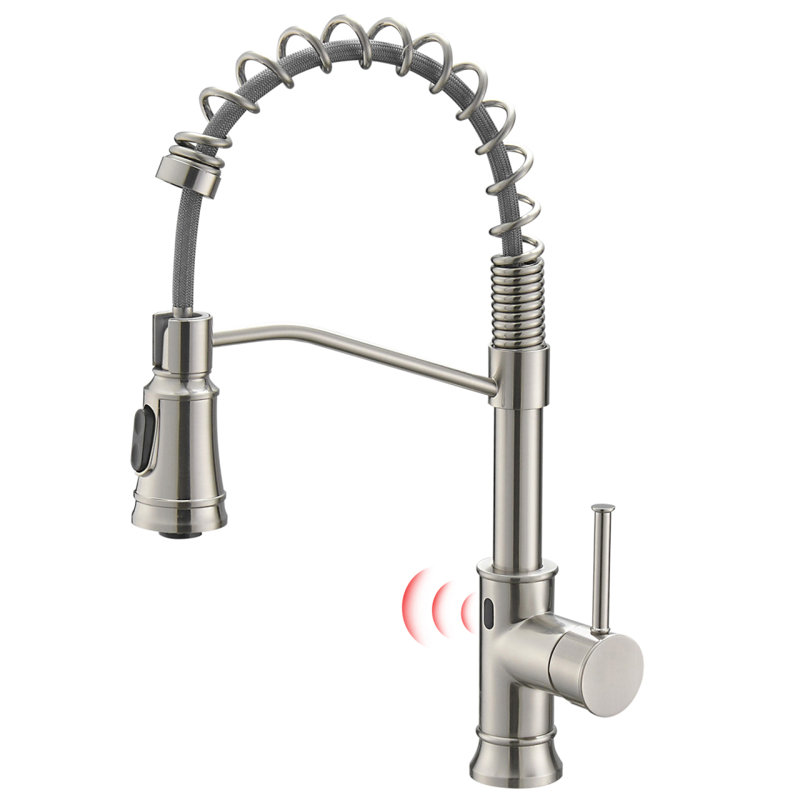 Touchless Kitchen Faucet,Hands Free Automati, Brushed Nickel