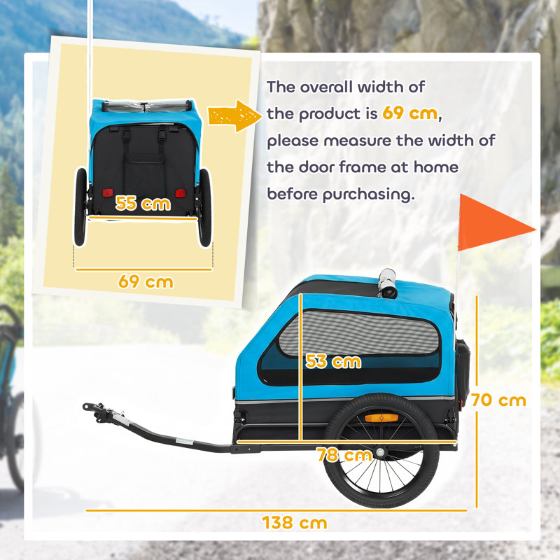 Pet Bike Trailer, Blue