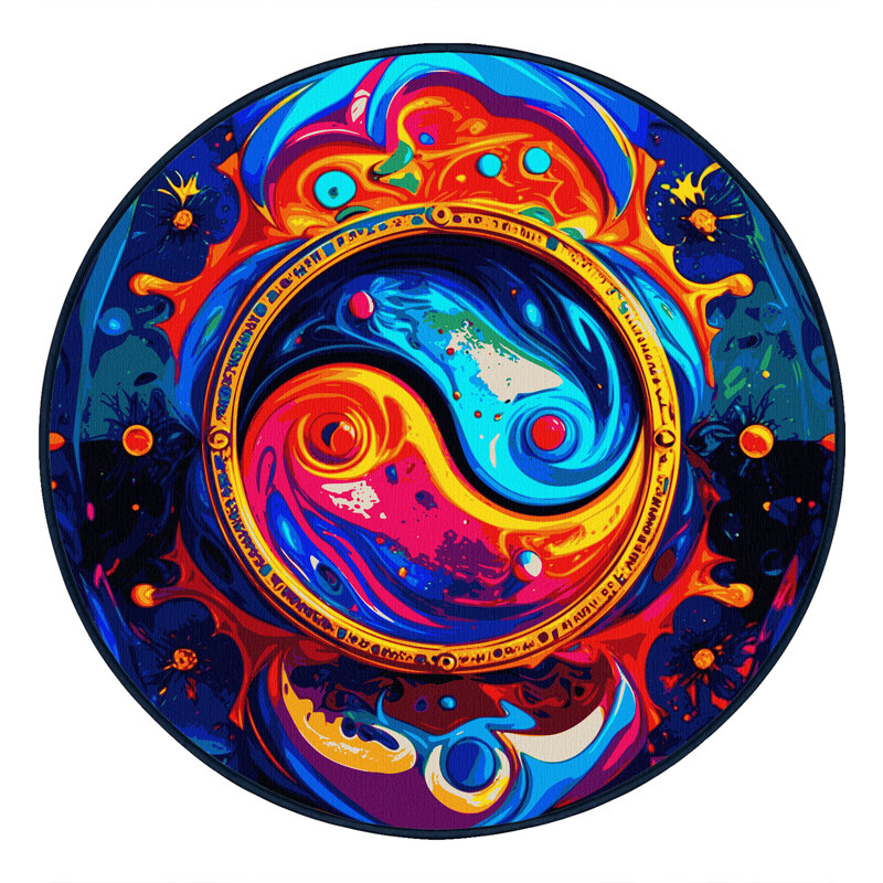 Vivid Bloom Rug, Round 8'