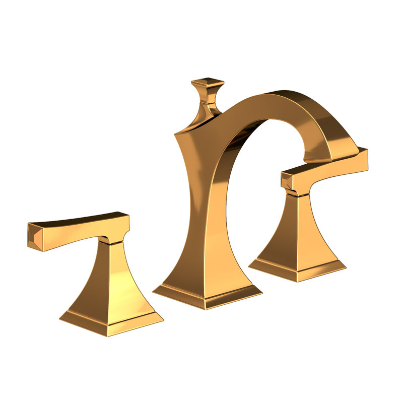 Joffrey Widespread Bathroom Faucet with Drain Assembly, Polished Gold