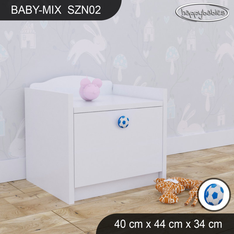 1 Drawer Nightstand, White