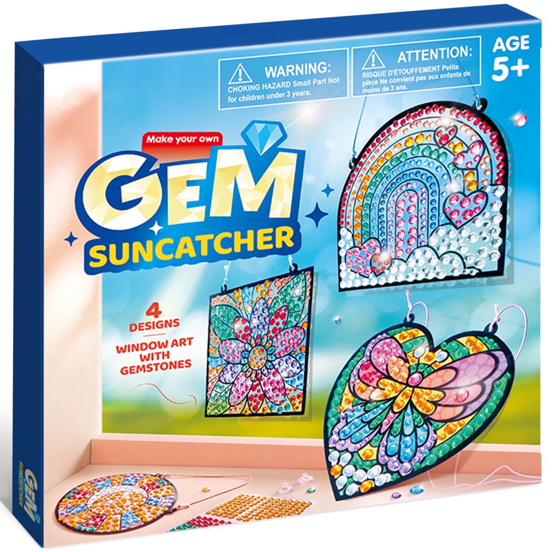 4 pièces, ensembles de peinture de gemmes Suncatcher