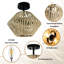 Plafonnier semi-encastré Baulch Rattan Boho