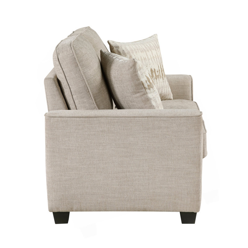 Ensemble de canapés contemporains 3 pièces Taupe, taupe Chenille