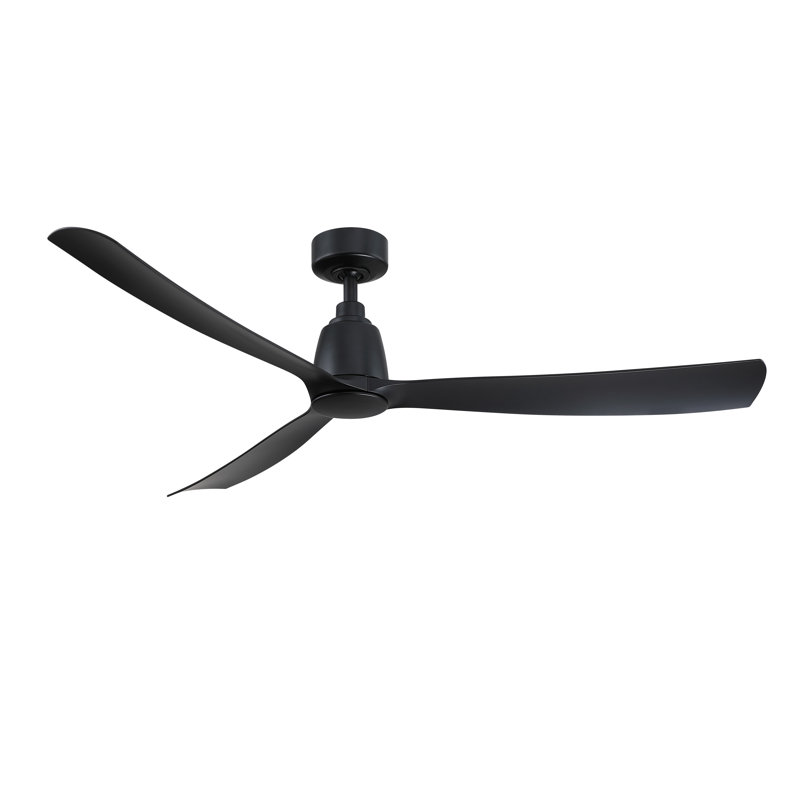 Kute 60 inch Indoor/Outdoor Ceiling Fan - Black with Black blades, Matte Black, Matte Black