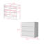 Commode Maldus, trois tiroirs, finition blanche