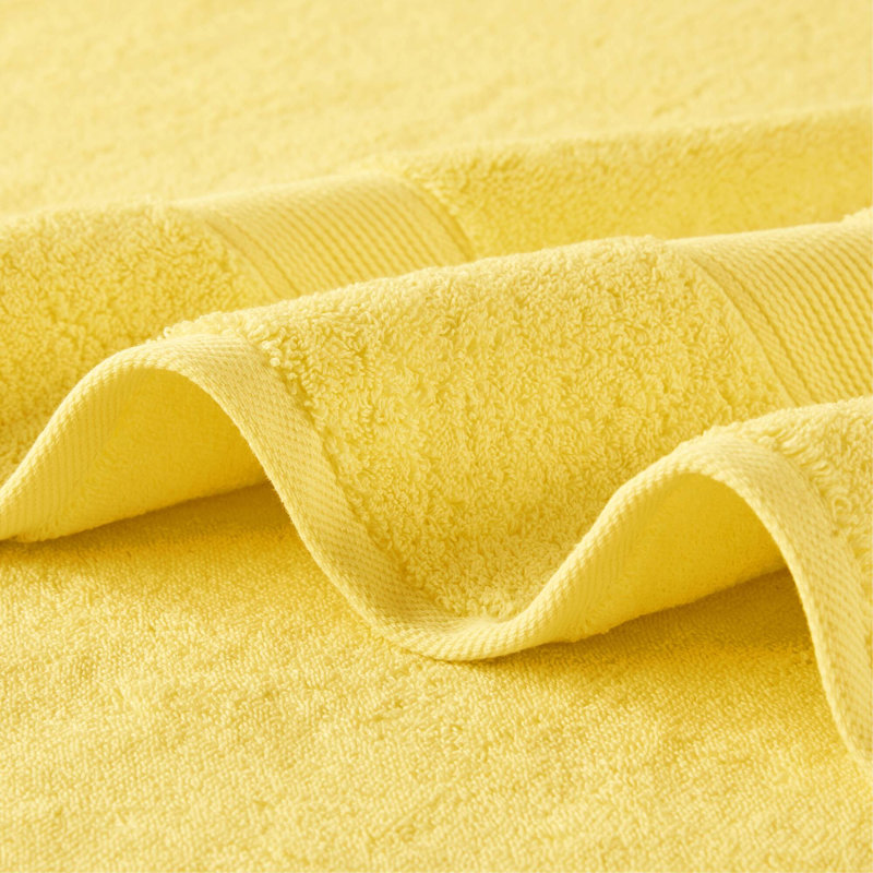 Lot de 1 serviette de bain 100 % coton, 800 g/m², jaune doux, pour la maison