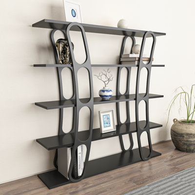 ADAR BOOKCASE BLACK AND GOLD by Mercer41