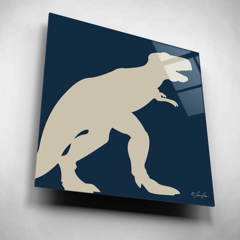 «Dino I» par Lauren Rader, art mural en verre acrylique, H 12 po x l 12 po x P 0,13 po