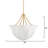 Aire 4-Light Small Chandelier, Off-White Linen-135533113