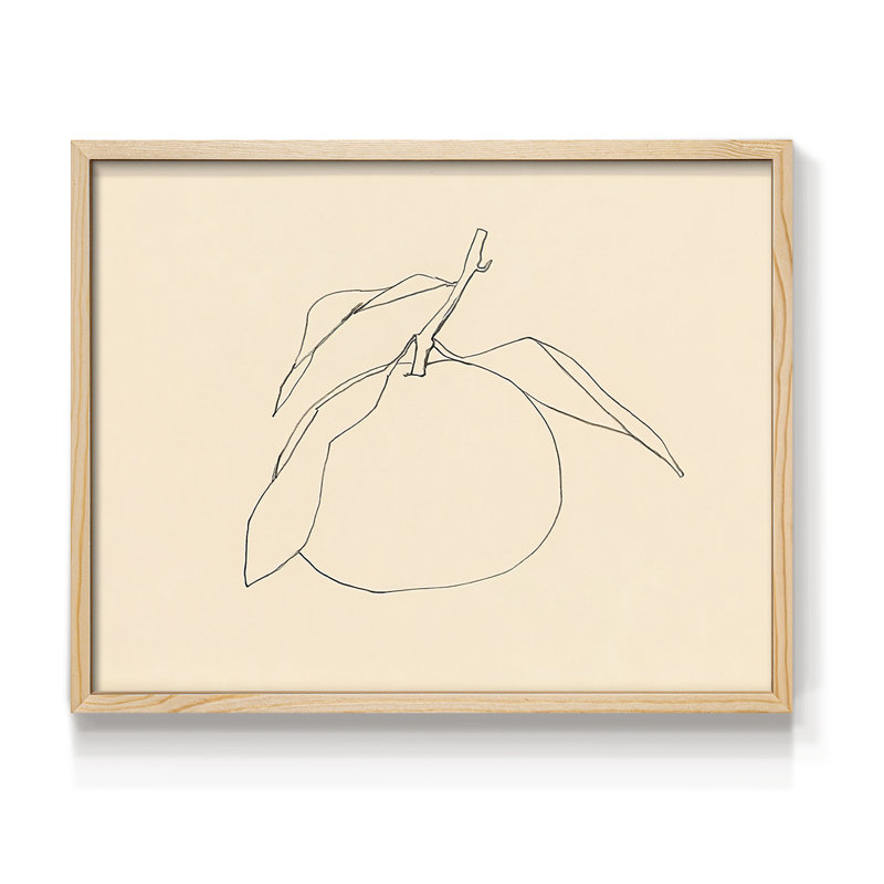 «Citrus Contour I», reproduction encadrée, Naturel, H 11 po x l 14 po