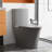 Dual Flush Matte Grey Toilet - 1.1/1.6 , Comfort Seat, Soft-Close, 360 Degree Flushing, Easy To Clean 1000G Map Score, Quick-Release Hinges, Easily-122506283