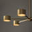 42.25" W x 8" H Integrated LED Chandelier in Aged Brass with Up and Down Cylinder Lights