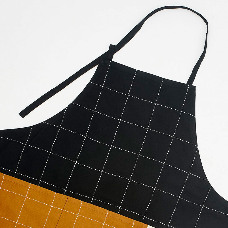 Cotton Bib Apron, Charcoal