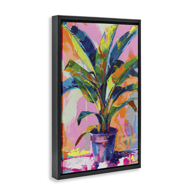 Vivid Saturated House Plant Floating Frame, design by LSR Design Studio