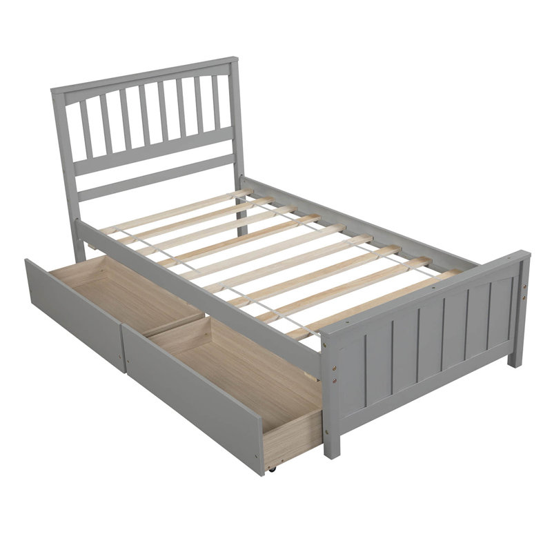 Caserta Kids Twin with Drawers, Gray