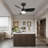 30" Flush Ceiling Fans with Lights & Black Blades,Low Profile Light and Fan with Remote,Small Modern Flush Mount Ceiling Fan with 3 Colour Led for Living Room Bedroom Kitchen-104321102