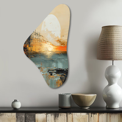 Clarabella - Coastal Boomerang Shape Assymterical Metal Wall Art
